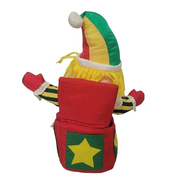 Jack in the Box Nylon Christmas Plush 15" International Silver 1992 Vintage - Picture 4 of 12